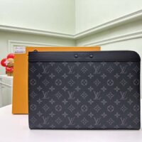 Louis Vuitton LV Unisex Pochette Jour Monogram Eclipse Coated Canvas Cowhide Leather (4)