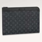 Louis Vuitton LV Unisexe Pochette Jour Monogram Eclipse Toile Enduite Cuir de Vachette