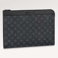 Louis Vuitton LV Unisex Pochette Jour Monogram Eclipse Coated Canvas Cowhide Leather