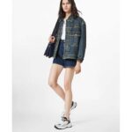 Louis Vuitton LV Unisex Run 55 Sneaker White Mix Materials Lifted Rubber Outsole - Image 10