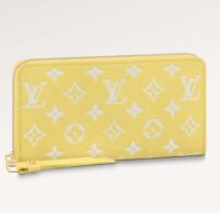 Louis Vuitton LV Unisex Zippy Wallet Yellow Monogram Empreinte Embossed Supple Grained Cowhide