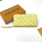 Louis Vuitton LV Unisex Zippy Wallet Yellow Monogram Empreinte Embossed Supple Grained Cowhide – Image 2