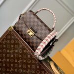 Louis Vuitton LV Women Braided Croisette Brown Damier Ebene Coated Canvas - Image 2