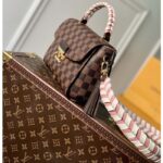Louis Vuitton LV Women Braided Croisette Brown Damier Ebene Coated Canvas - Image 4