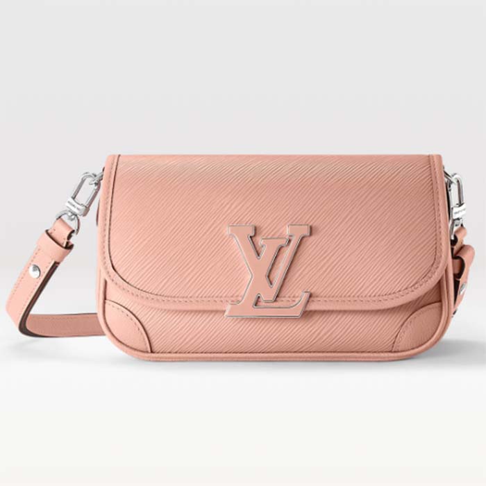 Louis Vuitton LV Women Buci Crossbody Light Pink Epi Grained Smooth Cowhide Leather