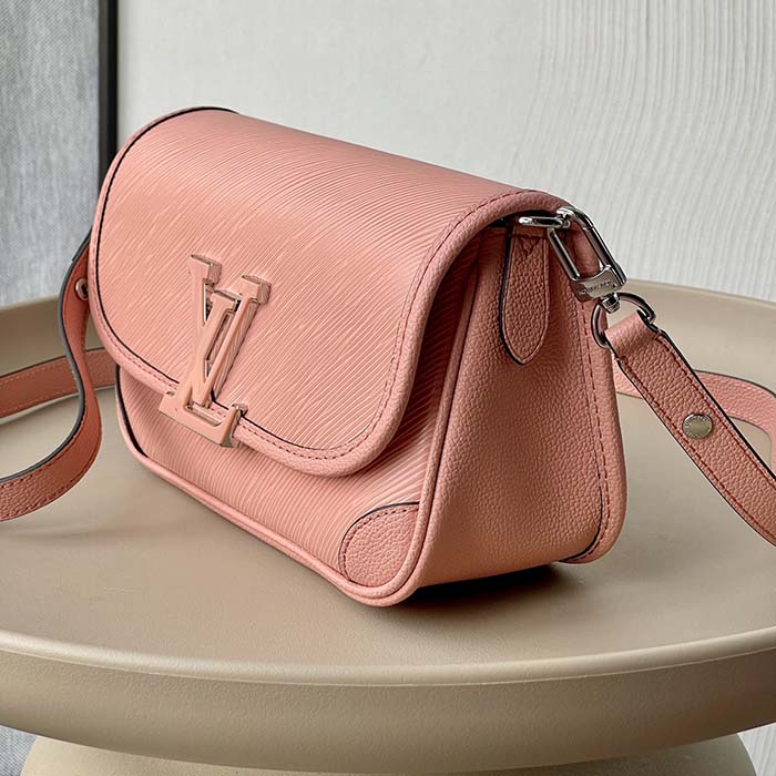 Louis Vuitton LV Women Buci Crossbody Light Pink Epi Grained Smooth Cowhide Leather (10)