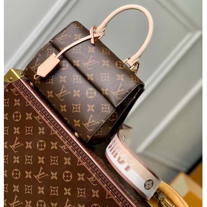 Louis Vuitton LV Women Cluny Mini Handbag Monogram Coated Canvas Cowhide Leather (1)