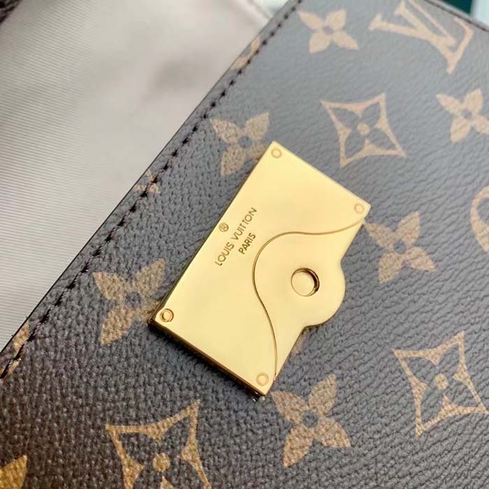 Louis Vuitton LV Women Cluny Mini Handbag Monogram Coated Canvas Cowhide Leather (6)