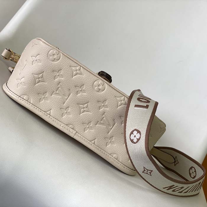 Louis Vuitton LV Women Diane Crème Beige Embossed Supple Grained Cowhide Leather (11)