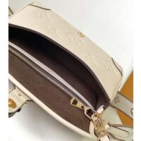 Louis Vuitton LV Women Diane Crème Beige Embossed Supple Grained Cowhide Leather (4)