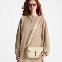 Louis Vuitton LV Women Diane Crème Beige Embossed Supple Grained Cowhide Leather (4)