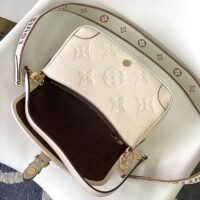 Louis Vuitton LV Women Diane Crème Beige Embossed Supple Grained Cowhide Leather (4)