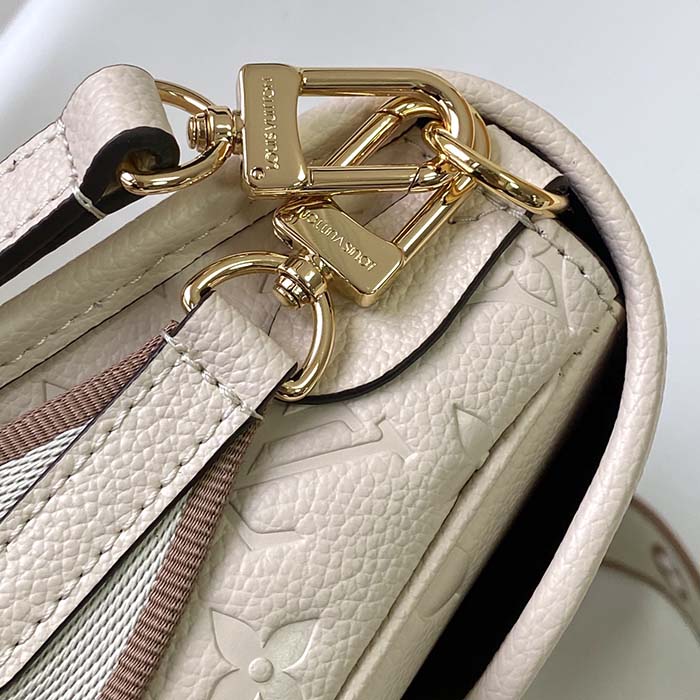 Louis Vuitton LV Women Diane Crème Beige Embossed Supple Grained Cowhide Leather (9)