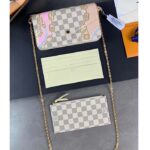Louis Vuitton LV Women Félicie Pochette Damier Azur Coated Canvas Cotton - Imagen 4