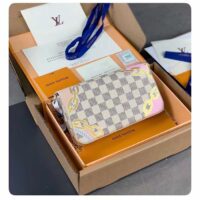 Louis Vuitton LV Women Félicie Pochette Damier Azur Coated Canvas Cotton (9)