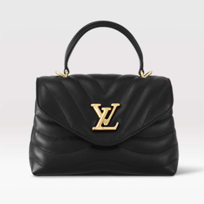 Louis Vuitton LV Women Hold Me Top-Handle Bag Black Smooth Cowhide Leather