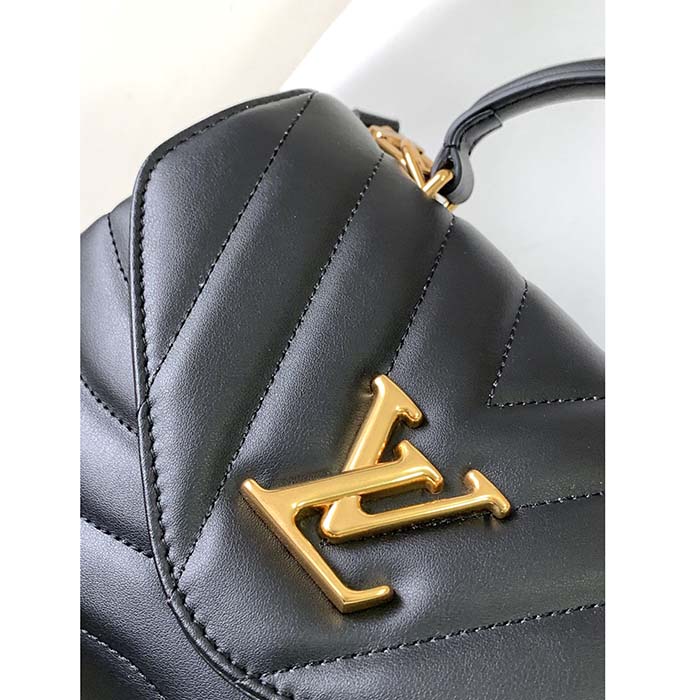 Louis Vuitton LV Women Hold Me Top-Handle Bag Black Smooth Cowhide Leather (6)