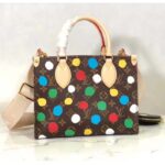 Louis Vuitton LV Women LV x YK OnTheGo PM​ Monogram Coated Canvas 3D Painted Dots Print - Image 3