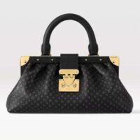 Louis Vuitton LV Women Monogram Clutch Black Calfskin Leather S-Lock (2)