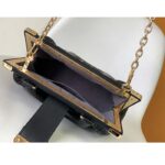 Louis Vuitton LV Women Monogram Clutch Black Calfskin Leather S-Lock - Image 8