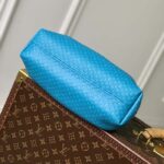 Louis Vuitton LV Women Monogram Clutch Blue Calfskin Leather S-Lock - Image 5