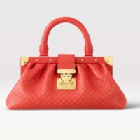 Louis Vuitton LV Women Monogram Clutch Red Calfskin Leather S-Lock (2)