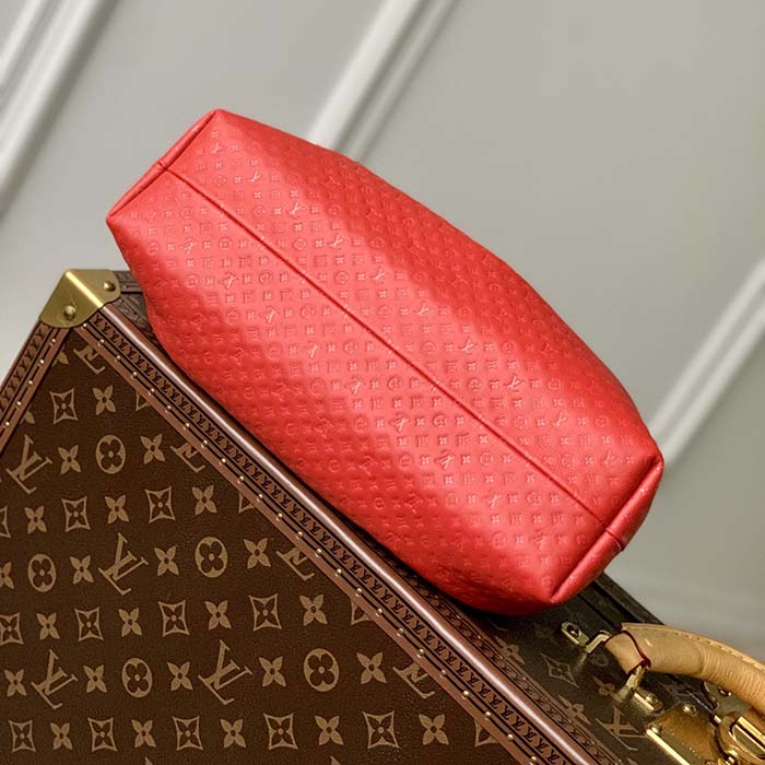 Louis Vuitton LV Women Monogram Clutch Red Calfskin Leather S-Lock (6)