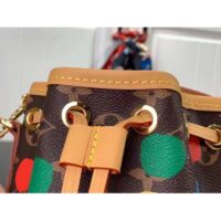 Louis Vuitton LV Women Nano Noé Monogram Coated Canvas 3D Painted Dots Print (5)