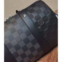 Louis Vuitton Unisex City Keepall Bag Black Graphite Damier Infini Cowhide Leather Damier Coated Canvas (3)