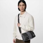 Louis Vuitton Unisex City Keepall Bag Black Graphite Damier Infini Cowhide Leather Damier Coated Canvas - Image 11