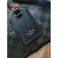 Louis Vuitton Unisex City Keepall Bag Black Graphite Damier Infini Cowhide Leather Damier Coated Canvas (3)