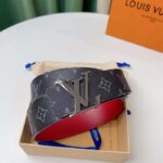 Louis Vuitton Unisex LV Initiales 40MM Reversible Belt Monogram Eclipse Canvas Front - Image 3