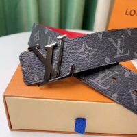 Louis Vuitton Unisex LV Initiales 40MM Reversible Belt Monogram Eclipse Canvas Front (8)