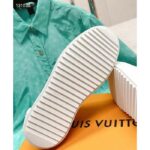 Louis Vuitton Unisex LV Time Out Sneaker Silver Calf Leather Strass Monogram Flowers – Image 10