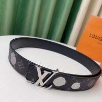 Louis Vuitton Unisex LV X YK Initiales 40MM Reversible Belt Monogram Eclipse Canvas Recto (3)