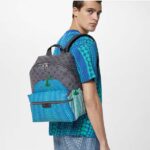 Louis Vuitton Unisex LV x YK Discovery Backpack Monogram Coated Canvas Pumpkin Print – Image 11