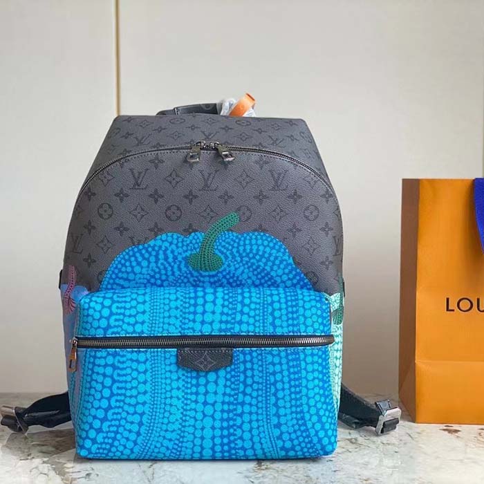 Louis Vuitton Unisex LV x YK Discovery Backpack Monogram Coated Canvas Pumpkin Print (8)