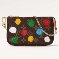 Louis Vuitton Unisex LV x YK Mini Pochette Accessoires Monogram Coated Canvas 3D Painted Dots Print (10)