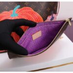 Louis Vuitton Unisex LV x YK Neverfull MM Monogram Coated Canvas Pumpkin Print - Bild 8