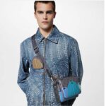 Louis Vuitton Unisex LV x YK Trio Messenger Monogram Eclipse Reverse Coated Canvas Pumpkin - Image 12