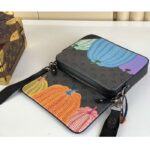 Louis Vuitton Unisex LV x YK Trio Messenger Monogram Eclipse Reverse Coated Canvas Pumpkin - Image 4