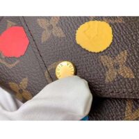 Louis Vuitton Unisex LV x YK Victorine Wallet Monogram Coated Canvas 3D Painted Dots Print (6)