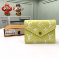 Louis Vuitton Unisex Victorine Wallet Lemon Yellow Monogram Empreinte Embossed Supple Grained Cowhide (1)