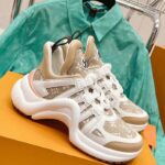Louis Vuitton Women LV Archlight Sneaker Beige Monogram Denim Oversized Rubber Outsole - immagine 2