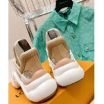 Louis Vuitton Women LV Archlight Sneaker Beige Monogram Denim Oversized Rubber Outsole - immagine 8