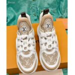 Louis Vuitton Women LV Archlight Sneaker Beige Monogram Denim Oversized Rubber Outsole - immagine 4