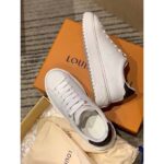 Louis Vuitton Women LV Time Out Sneaker White Debossed Calf Leather Recycled Monogram Nylon - immagine 6