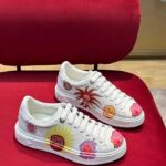 Louis Vuitton Women LV Time Out Sneaker White Printed Calf Leather Monogram Flowers – Bild 3