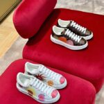 Louis Vuitton Women LV Time Out Sneaker Brown Printed Patent Monogram Canvas Flowers - immagine 13