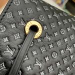 Louis Vuitton Women NeoNoé BB Bucket Bag Black Calfskin Monogram Flowers - Image 8